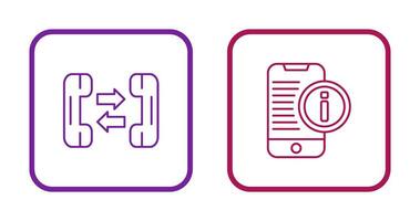 phone call and smartphone Icon vector