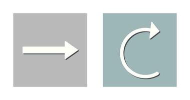 Derecha flecha y recargar icono vector