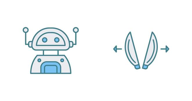 robot and playload Icon vector