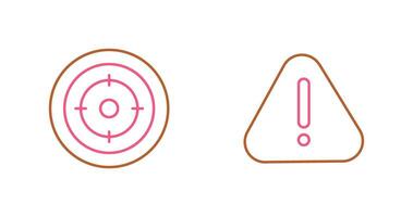 Target and Warning Icon vector