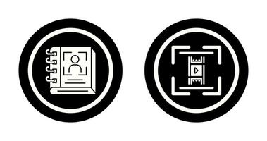 Directory and Video Icon vector