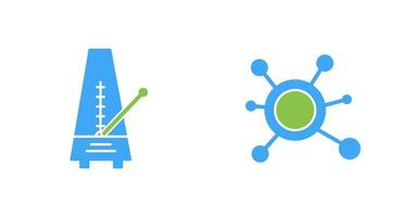 Metronome and Molecule Icon vector