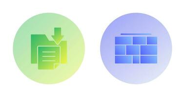 File Storage and Brick wall Icon vector