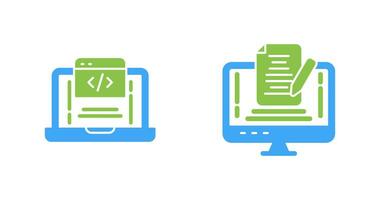 Coding and Note Icon vector