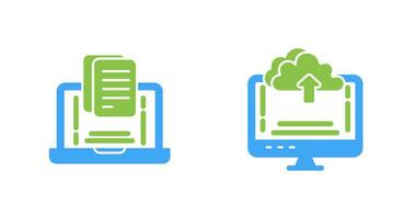 Document and Upload Icon vector
