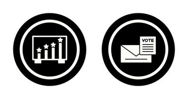 Rating and Letter Icon vector