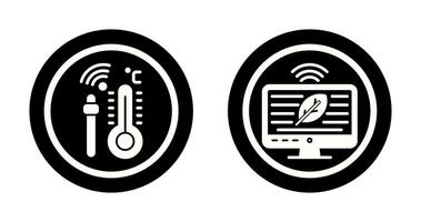 hidropónico y tecnología icono vector