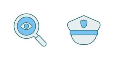 Detective and Police Hat Icon vector