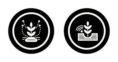 Irrigation System and Planting Icon vector