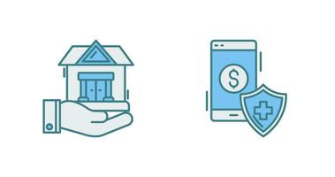 House and Smartphone Icon vector