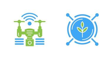 Analytics and Drone Icon vector