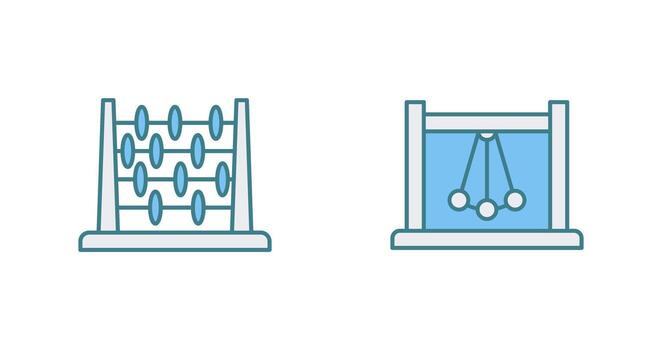 Abacus and Pendulum Icon vector