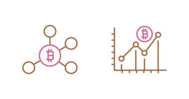Network and Bars Icon vector