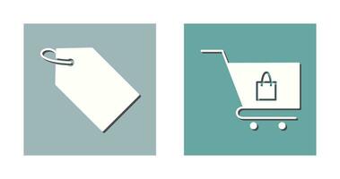 tag and cart  Icon vector