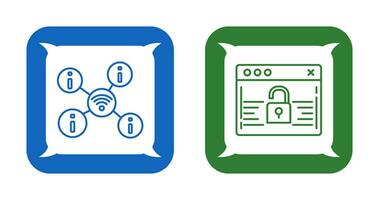 wifi and password Icon vector