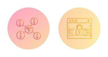 wifi and password Icon vector