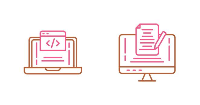 codificación y Nota icono vector