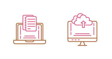 Document and Upload Icon vector