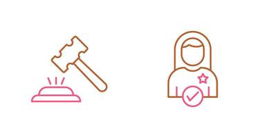 Gavel and Candidate Icon vector