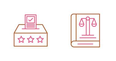 Ballot and Book Icon vector