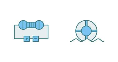 resistor y flotador icono vector