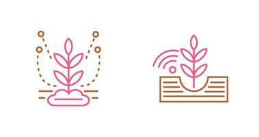 Irrigation System and Planting Icon vector