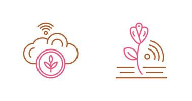 Signal and Flowers Icon vector