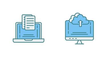 Document and Upload Icon vector