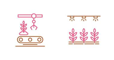 Conveyor and Irrigation  Icon vector