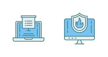 Presentation and Firewall Icon vector