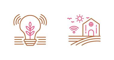 Idea and Smart Farm Icon vector