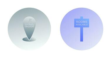 shipping location and room Icon vector
