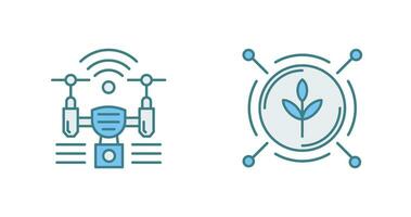 Analytics and Drone Icon vector