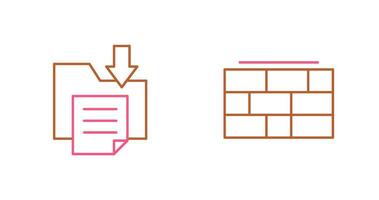 File Storage and Brick wall Icon vector