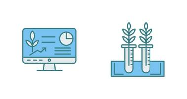 Computer and Test Icon vector