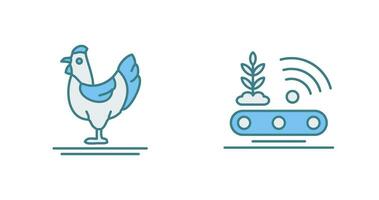 Poultry and Conveyor Icon vector