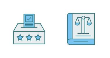 Ballot and Book Icon vector