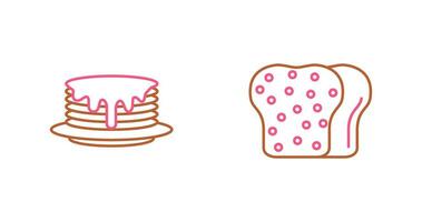 Pancake and Toast Icon vector