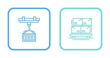 crane and stock Icon vector