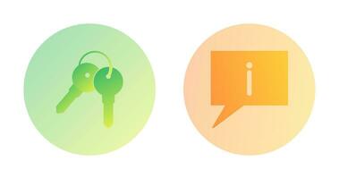 keys and information Icon vector