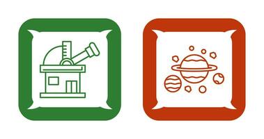 observatory and planets Icon vector