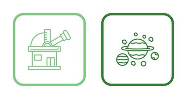 observatory and planets Icon vector