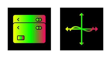 multiple cards and graph  Icon vector