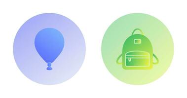 globo y bolso paquete icono vector