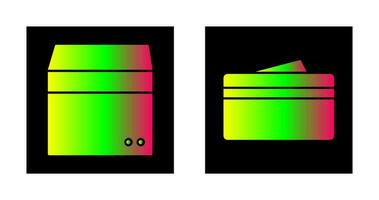 box and wallet Icon vector