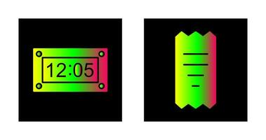 timer and receipt Icon vector