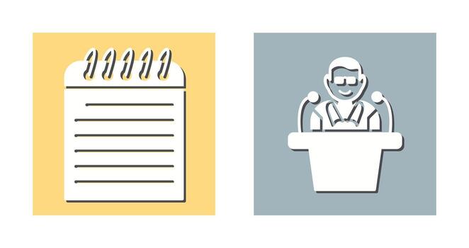 Note and Lecture Icon vector