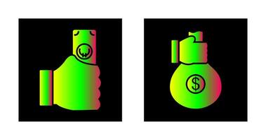 casg and money sharing  Icon vector