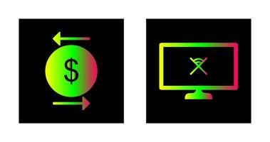 transaction and disconnected network  Icon vector