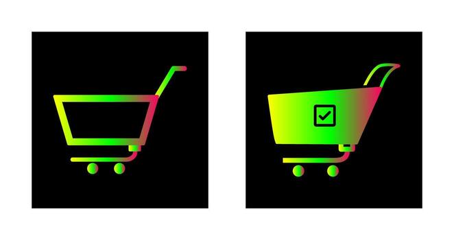 empty cart and confirm order  Icon vector
